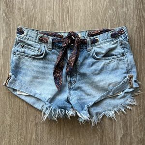Free people denim shorts
